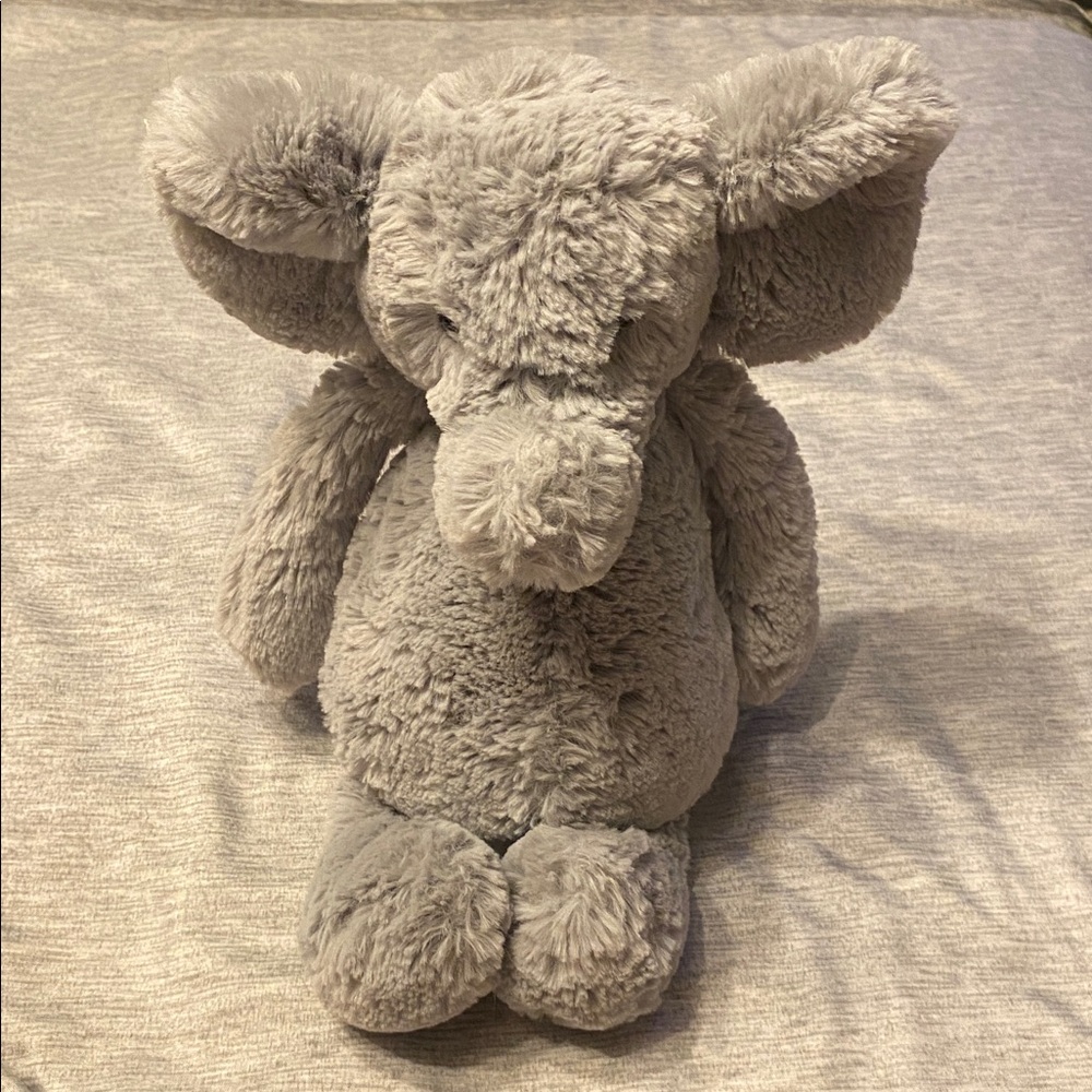 Jellycat Bashful Elephant Gray 12” Tall Excellent Condition